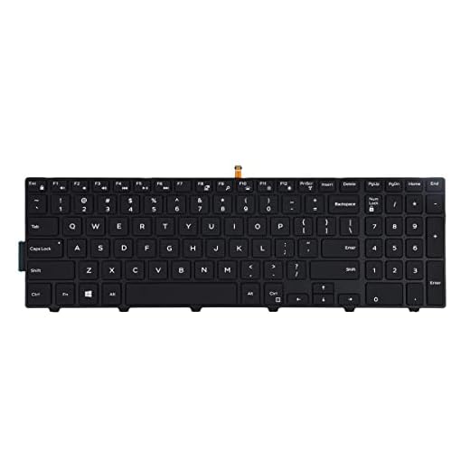 Keyboard Replacement for Dell inspiron 15 3000 5000 3541 3542 3543 3551 3552 3558 3593 5542 5545 5547 5755 5551 5558 5552 5758 5759 5559, inspiron 17 5000 5748 5749 5755 5758 5759 Laptop with Backlit