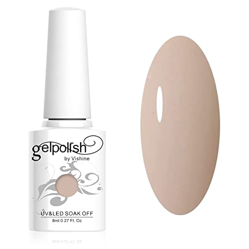 Vishine Vernis à ongles 8ml Semi-permanent GelPolish Soak-off UV LED Manucure Vernis Gels Beige #1405