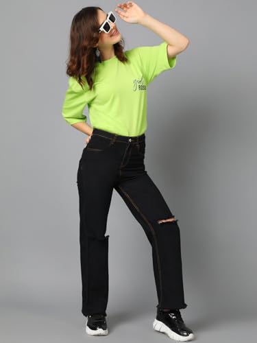 Image of KOTTY Women's Solid Oversized Fit T-Shirt