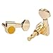 Dopro 15:1 Guitar 2 Pin Tuners Tuning Keys Dual Pin Guitar Tuning Machine Heads for Import Style Squier Affinity/Ibanez/Yamaha Guitars Mini Contemporary Key Gold