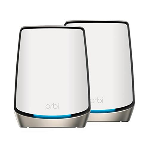 Image of NETGEAR Orbi Tri-Band WiFi 6 Mesh Network System (RBK862S) - Router + 1 Satellite Extender, Security Features, Up to 6Gbps, Up to 5,400 sq. ft., 100 Devices, 10 Gig Internet Port, Armor Subscription