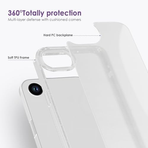 Image of TENOC Phone Case Compatible with iPhone SE (2nd 2020 and 3rd 2022 Generation) & iPhone 7 & iPhone 8, Frosted Case Translucent Protective Bumper Matte Hard Back Cover for 4.7 Inch