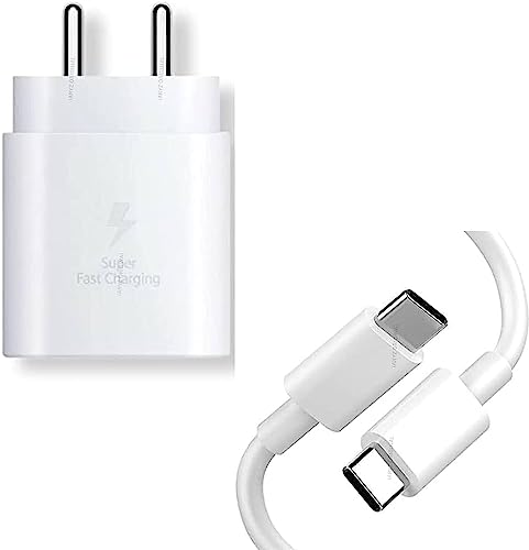 Image of Original 25 Watt Charger for Samsung Galaxy S23 /S23+ / S23 Ultra / S22 /S22+ / S22 Ultra / / M31 / M53 5G / M51 / Galaxy Z Fold4 / Z Flip4 / Z Flip3 5G / S21 /S21+ / S21 fe 5g / Galaxy M14 5G / M33 5G