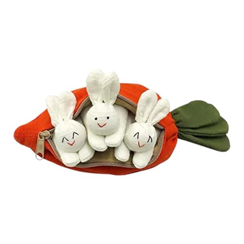 Riempito con chiusura lampo in un sacchetto per carote Tre bambole per decorazione pasquale con cerniera per famiglia amici compagni di classe latteo vedi descrizione Vedi