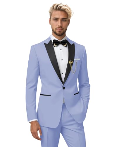 Mens Suit 2 Piece Slim Fit Wedding Suits for Men Tuxedo for Wedding Groomsmen Business Prom Party