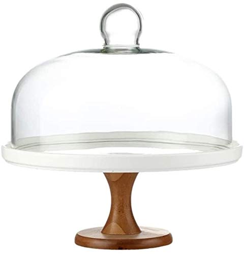 European Cake Stand with Dome, Dessert Table, Cheese And Cake Dome Afternoon Tea Snack Fruit Dome Pastry Display Stand Chip & Dip Server, Multifunctional Serving Platter (Size : 28cm)