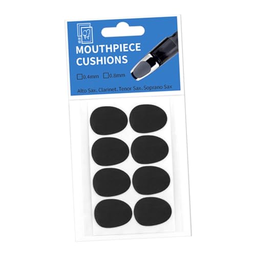 Perfk マウスピースパッドクッションサックスパッチ実用的な滑り止め木管アクセサリー楽器の部品練習用ミュージシャン, 黒大