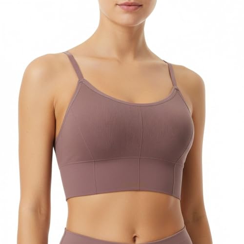 Image of Kaththai Women Cotton Padded Wire-Free Sports Bra with Adjustable Straps Soft Padded Push-Up Bra for Yoga, Fitness (Free Size Bra Fit Up to 28,30,32,34)