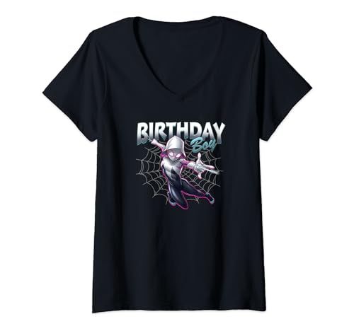 T-shirt Spider-Man Spider-Gwen anniversaire garçon col V pour fête Marvel