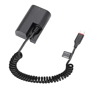 LP-E6 Dummy Akku USB Kamera Netzteil Dekodierter LP-E6 Akku Ersatz mit Typ-C Feder Netzadapterkabel für Canon EOS R R5 R5C R6 5DsR 90D 80D 70D 60D 60Da 5D Mark II III IV 6D Mark II 7D Mark II Kameras