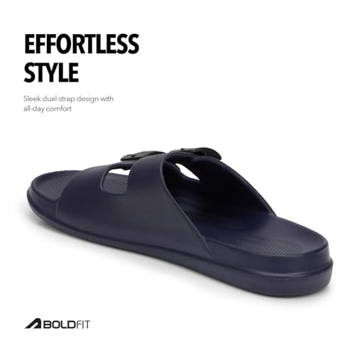 Image of Boldfit Sliders for Man, Eva Foam Men Sliders Slippers, One-Piece Comfort Men Slides with Shock-Absorbing, Soft Cushioning, Water-Resistant & Odor-Free for Beach, Travel, Everyday Wear Flip Flops