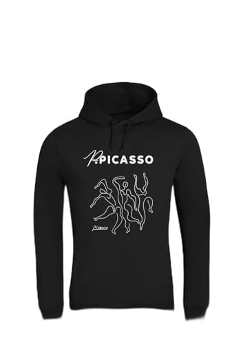 Sweat à capuche Inspire Picasso B&W confort haut de gamme en taille XXXL