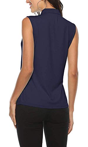 Image of AIRIKE Golf Polo Shirts for Women Sleeveless Summer Sports Athletic Fashionable Workwear-Quick Dry Womens Tank Tops