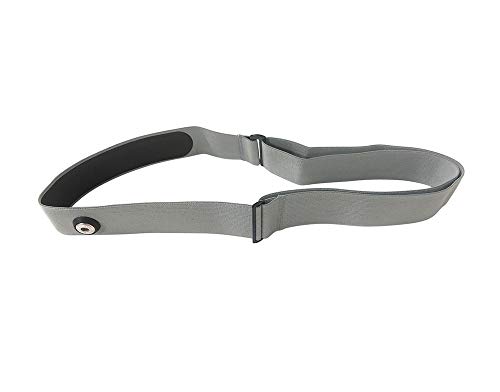 TAOPE Correa elástica Ajustable para el Pecho para medir el Ritmo cardíaco para Equipos Garmin Wahoo, CooSpo HRM Belt -Gris