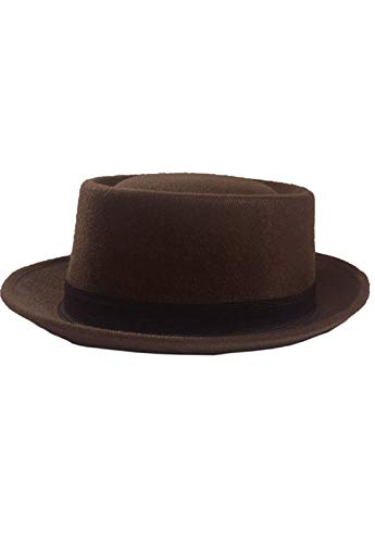 Chapéu Chapelaria Vintage Pork Pie Clássico Marrom – P