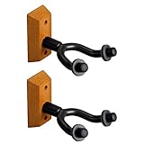 Guitar Wall Mount,2Pcs Guitar Hanger,V-Shaped Guitar Hanger Wall Mount,Hardwood Guitar Hangers Holder Stand with Screws,Guitar Hanging Wall Hook,for Ukulele Bass Electric Acoustic Guitar Banjo