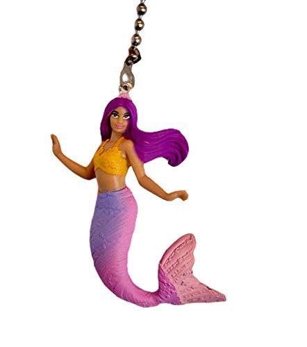 Image of Mermaid Ceiling Fan Pull Light Chain Extender Beach Ocean Theme