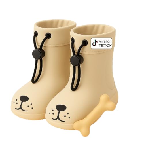 Toddler Rain Boots – Premium Kids Rain Boots for Boys & Girls with Non-Slip Soles – Children's EVA Outdoor Shoes - Puppy Paw Design