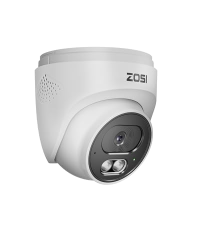 ZOSI C220 4K UHD 8MP Add-On PoE IP Camera Outdoor Indoor, Surveillance Security Camera for Home, AI Person/Face/Vehicle Detection, One-Way Audio, 100ft IR Night Vision, Only Work with ZOSI PoE NVR