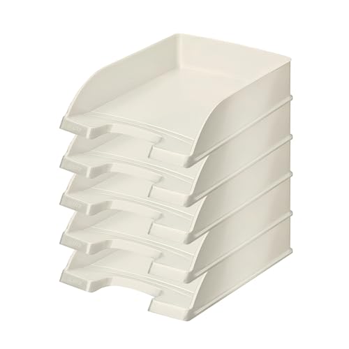 Leitz Plus Letter Tray White Metal Height 70 mm Pack of 5