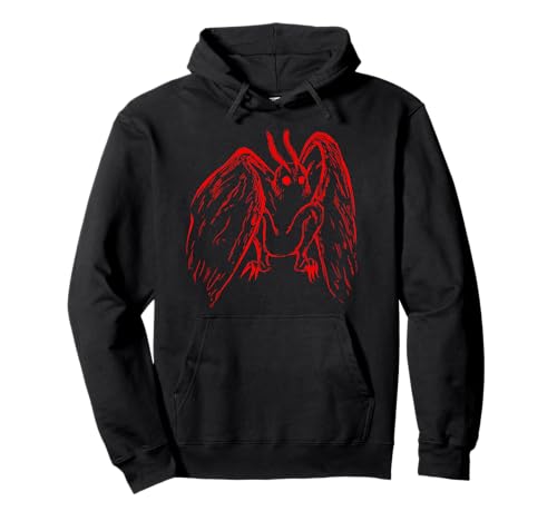 Red mothman gifts cryptozoology gruselige retro-volksmärchen pullover hoodie