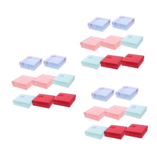DIYEAH 3 Juegos Joyero Decoración De Flocado Recargable Decoraciones De Dulces De Navidad Cajas De Reloj Bandeja De Servicio Dividida Adentro Decoración De La Paño 8 Uds * 3
