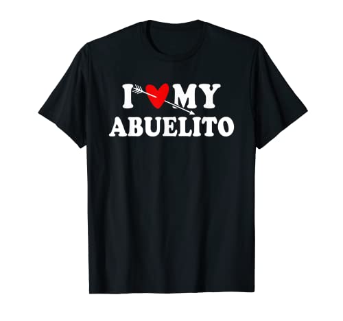 I Love My Abuelito with Heart Fathers Day Wear per bambini e ragazzi Maglietta