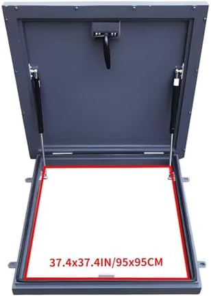 31.5x31.5 in Galvanized Steel Roof Access Hatch, Waterproof Manual Security Door, 90° Opening for Safe Escape, Ideal for Rainy Season, Durable and Reliable Access Solution