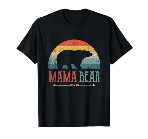Mama Bear Vintage Mum Mother's Day Retro Mom T-Shirt
