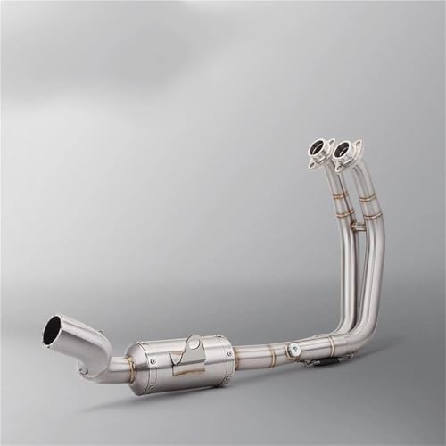 Adaptateur d'échappement moto 51mm en inox bleu avec cache pour Suzuki GSX-8S et GSX-8R
