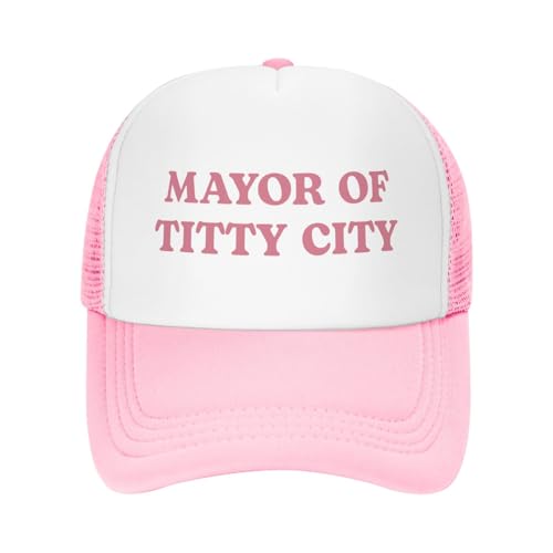 Image of Funny Trucker Hats for Women Hot Pink Funny Gag Baseball Cap for Girls Women Men Hat