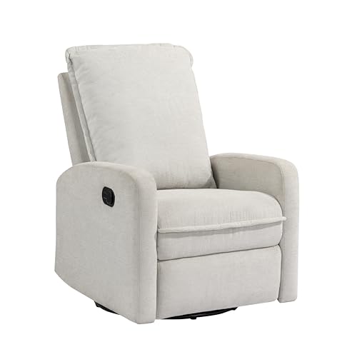 Little Seeds Bilana 3-in-1 Gliding Swivel Recliner Chair, Ivory Linen