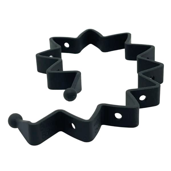 Busy Baby Toy Bungee for Baby Toys - Dishwasher Safe Toy Straps for Baby - Made with 100% Food-Grade Silicone - Black