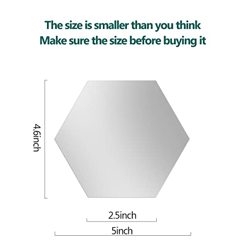 36 Pieces Hexagon Mirror Wall Decor For Room, Acrylic Mirrors For Wall, Removable Mirror Wall Stickers For Bedroom, Decorative Silver Sticky Wall Decals. Hexagonal Wall Decal Decoration. #TOP1
