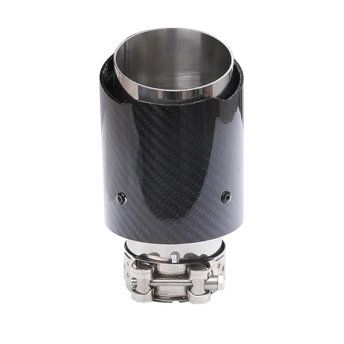 Tuyau d'échappement en carbone véritable argenté élégant pour ligne de 60mm