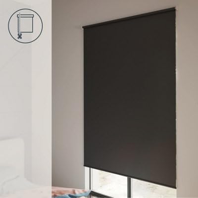 GoodHome Store Enrouleur occultant sans perçage Boreas 2 Noir 160 x 240 cm