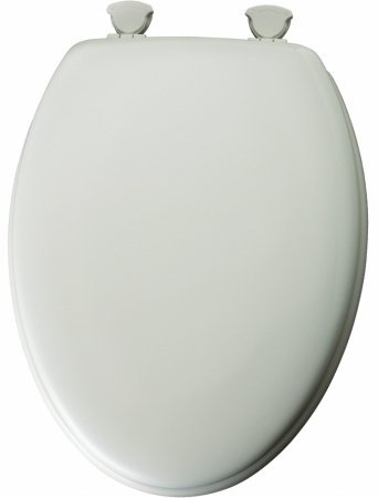 Mayfair 144ECA-000 White Elongated Traditional Wood Toilet Seat