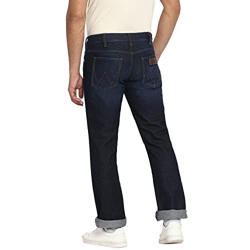 Image of Wrangler Men Millard Midnight Blue Regular Fit Jeans