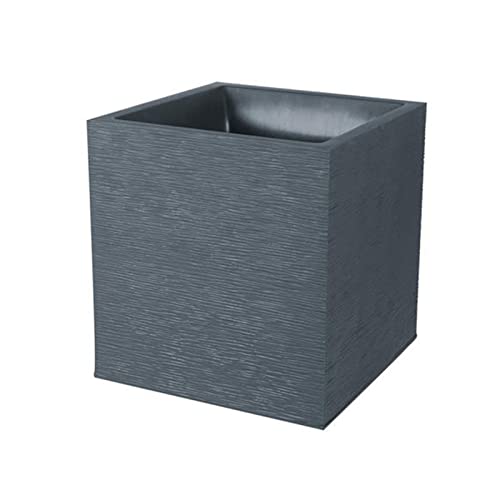 Pot Graphit carré gris anthracite bac fleur 31L résistant