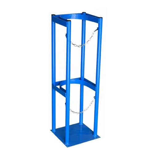 Genérico Soporte para bombonas de Gas/Tanque de oxígeno. Soporte para bombonas de Gas con Cadena Protectora y Tornillos de fijación. Soporte Duradero para bombonas de Gas de Montaje en Suelo para Uso