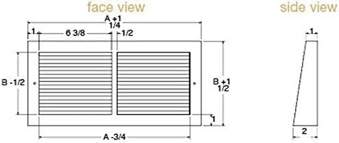 Imperial RG0315 24 x 6 2-Inch Projection Baseboard Return Grill, White