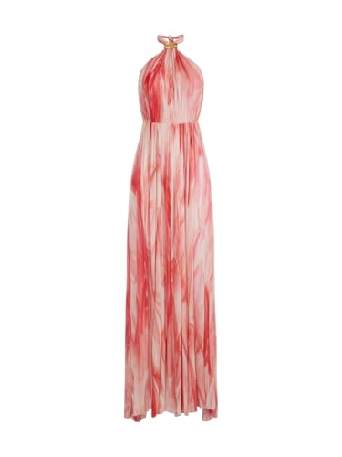 Elisabetta Franchi Vestido Red Carpet de viscosa con estampado de tul ABR47 CP9, rojo, M