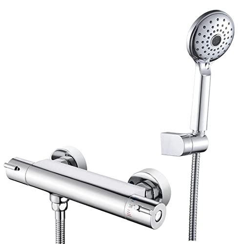 Mitigeur thermostatique de baignoire encastrable en cuivre pur avec douchette