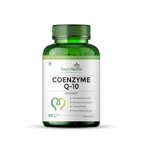 Simply Herbal CoQ10 Natural Coenzyme Q10 Tablets 200mg with Biope...