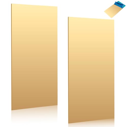 Conderyang 2 Pcs Brass Sheet 12 x 6 Inch, 26 Gauge...
