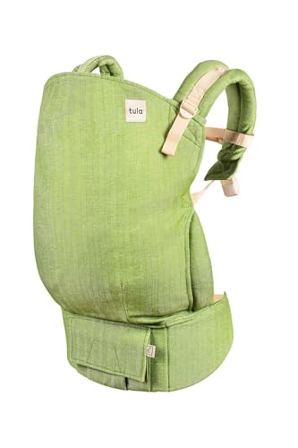 Baby Tula Linen Toddler Carrier 25-60 lbs Adjustable Ergonomic Carrier w/Multiple Front & Back Carry Positions - Plant-Based Fabric - Supportive Hypoallergenic Breathable Design - Basil