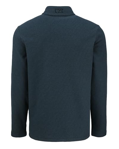 Image of Cutter & Buck Hunts Point Eco Textured Fleece Recycled Mens Snap Pullover, Polished, XXXL