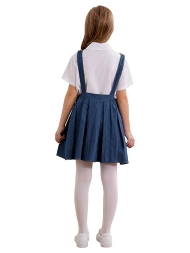 CHICTRY Kids Girls Denim Overall Dress Strap Suspender Skirt Bib Adjustable Strap Jumper School Uniform Dress2