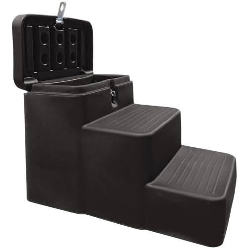 Horsemens Pride 3-Step Mounting Step with Storage Black