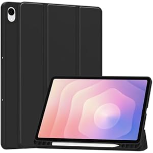 YRH for Samsung Galaxy Tab S11 Case 2025, 11 inch, with Pen Holder, Auto Sleep/Wake, Soft TPU Protective Tablet Cover (Black)